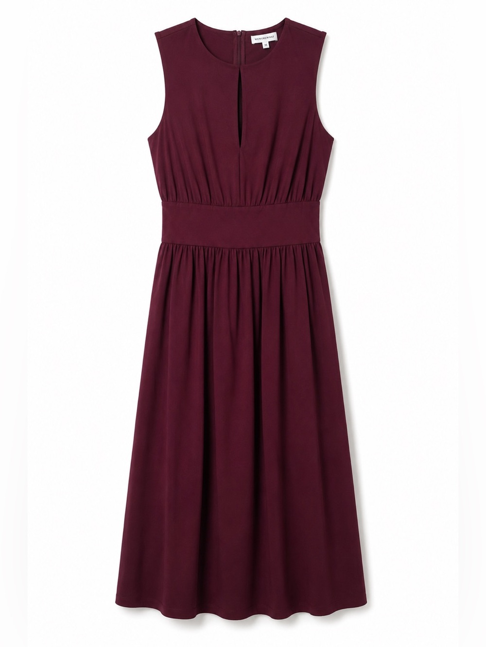 NWT WeWoreWhat Keyhole Midi Dress Burgundy Jersey Size M $158